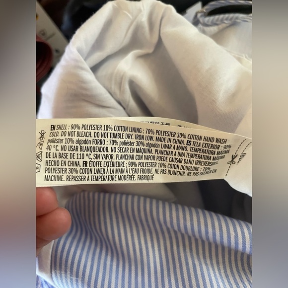 English Factory Cut-Out Bow Front Powder Blue Striped Jumpsuit - Picture 10 of 11